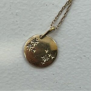 Mejuri Gold Starburst Disc Necklace